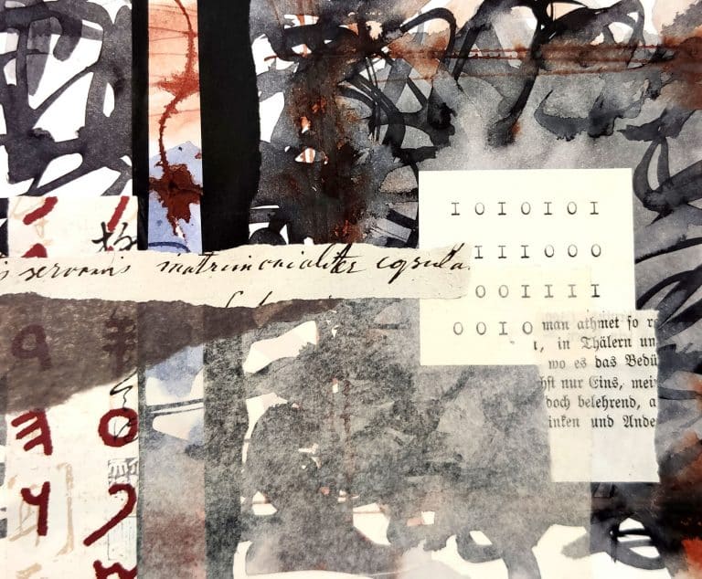 calligraphie moderne collage