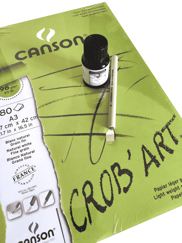 Le matériel nécessaire pour le cours de calligraphie hébraïque